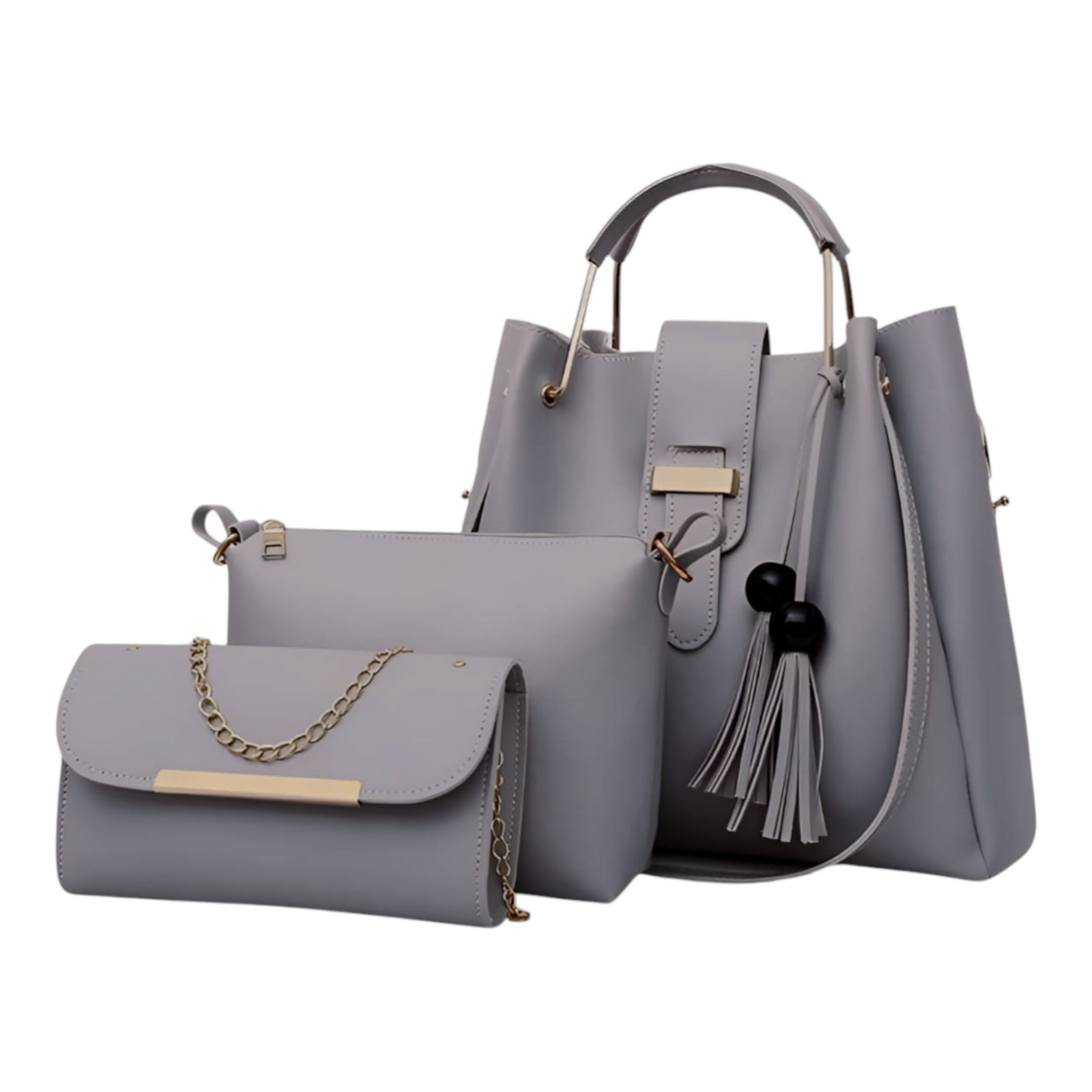 Ladies 3 PCS Synthetic Leather Handbags Set